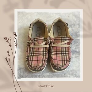 Hey Dude Pink and Brown Flats with Comfort Fit